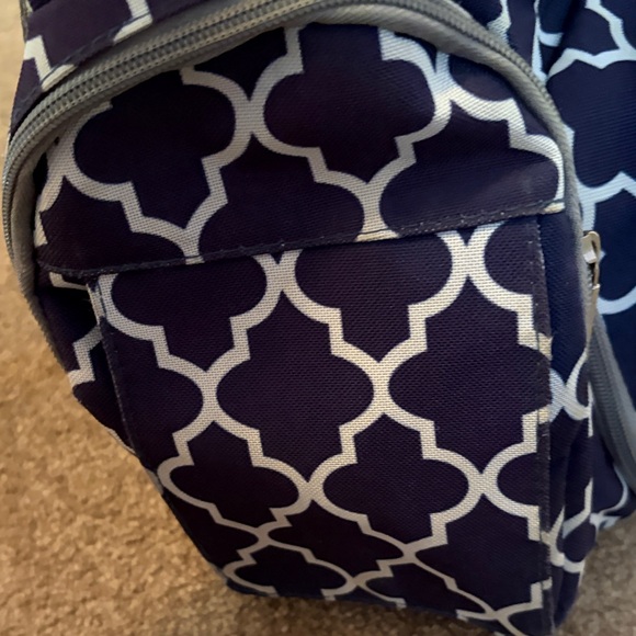 Navy Geometric Pattern Diaper Bag - Picture 14 of 16